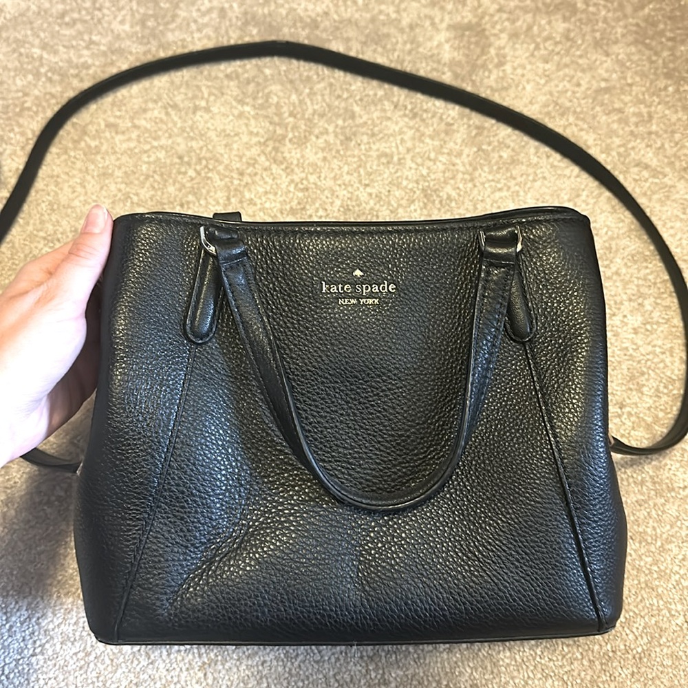 Black Kate Spade Pebble Leather bag
